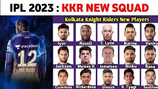 IPL 2023 Kolkata Knight Riders Squad | KKR Retain & Realease Players List KKR 2023 New Player List