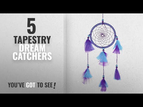 Top 10 Tapestry Dream Catchers [2018 ]: SOLEDI Dream Catcher Aqua Blue 30cm^10cm Handmade Beaded