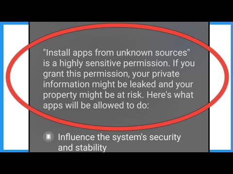Install Apps From Unknown Sources Is A Highly Sensitive Permissions