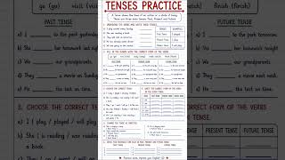 Tenses Practice ✍️ | English Grammar Worksheet