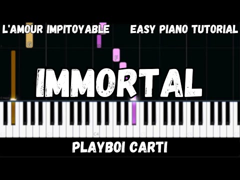 Playboi Carti - Immortal (Easy Piano Tutorial)