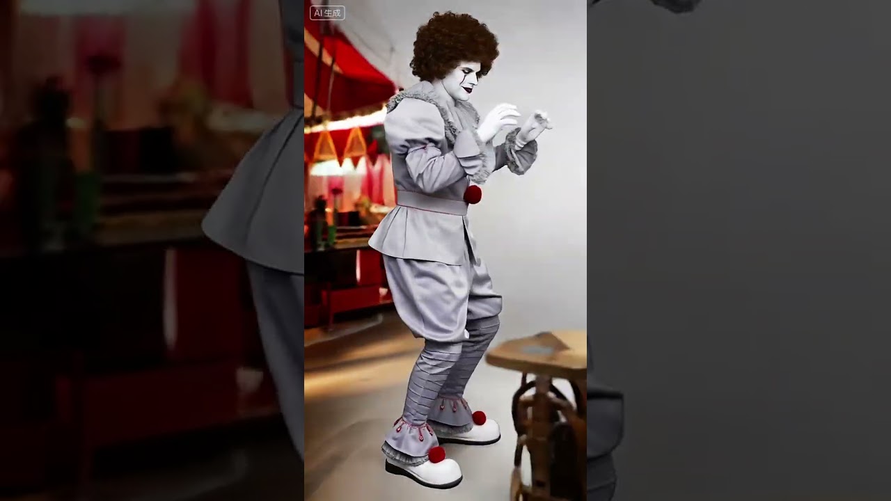 #Takerlama Dancing Clown Penny Cosplay Costume Wise Robert Bob Gray Terror Horror Halloween Carnival