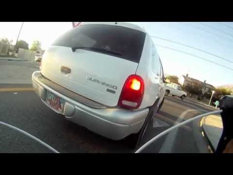Truck threatens to kill cyclist