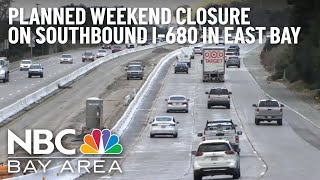 Full Closure of Southbound I-680 in Pleasanton Planned This Weekend
