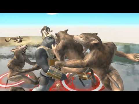 Achilles and Ghor hammer vs 12 werewolves | animal revolt battle simulation | arbs test
