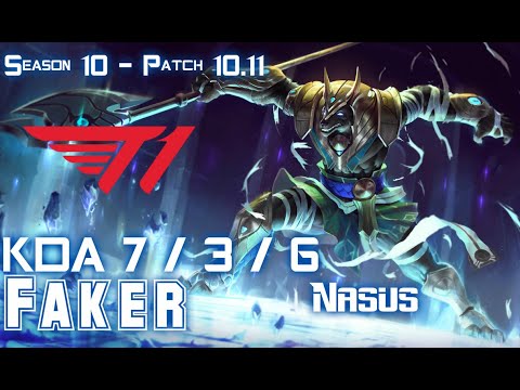 T1 Faker NASUS vs ZOE Mid - Patch 10.11 KR Ranked