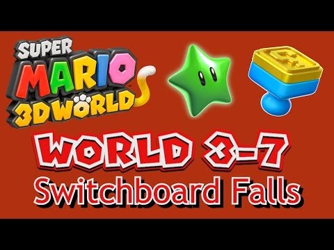 Super Mario 3D World - World 3-7: Switchboard Falls (all collectables)