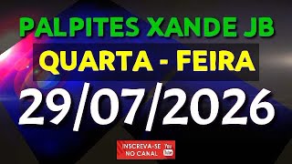 PALPITE DIA 29/07/2026 | JOGO DO BICHO TODAS AS LOTERIAS 