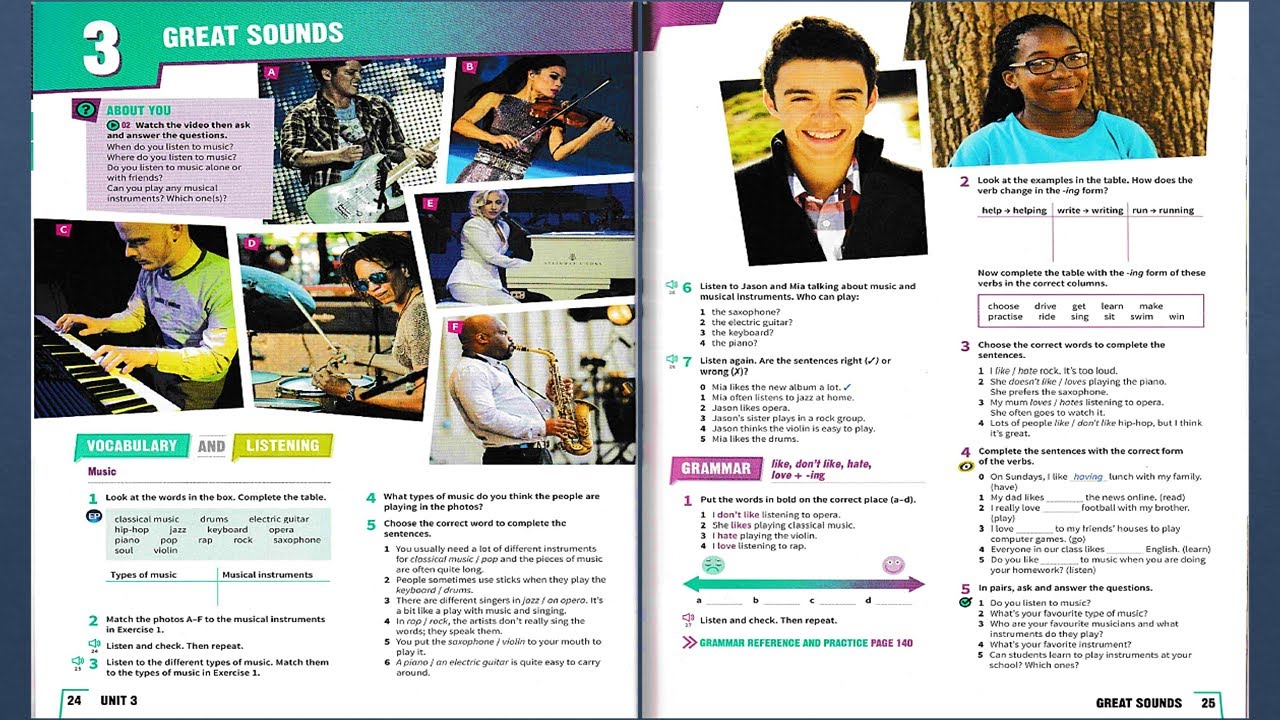 Prepare 2 Student's Book/2nd /Unit 3 GREAT SOUNDS / English Listening Practice For Beginner Learners