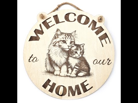 Welcome Cat Plaque