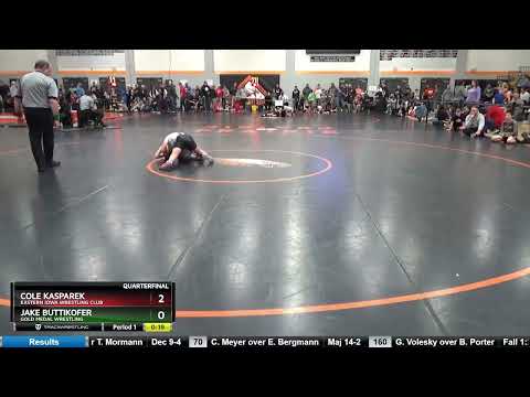 90 lbs Quarterfinal   Cole Kasparek, Eastern Iowa Wrestling Club vs Jake Buttikofer, Gold Medal Wres