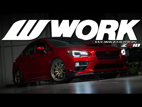 Test fitting JDM wheels on the WRX/STI