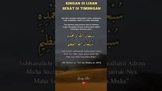 Download lagu Dzikir Ringan di Lisan Berat di Timbangan (Amalan). mp3