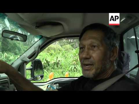 Residents in Pahoa, Hawaii react to the oncoming lava flow from one of the world's most active volca