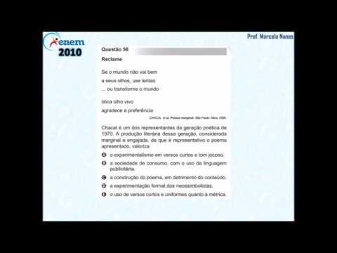 Enem 2010 PPL: compreensão de poesia (Chacal).