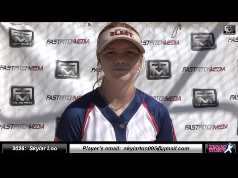 2026 Skylar Loo Athletic Catcher and Third Base Softball Skills Video - Norcal Blast
