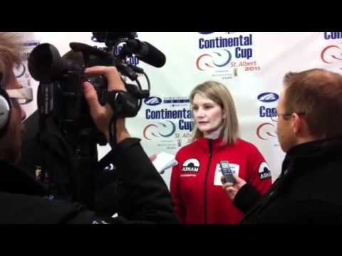 2011 Continental Cup of Curling: Erika Brown Media Scrum