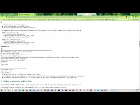 Python Unit Testing For Functions And Class Methods