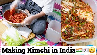 Making Kimchi in India🇮🇳🇰🇷🥙