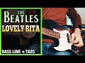 The Beatles - Lovely Rita /// BASS LINE [Play Along Tabs]