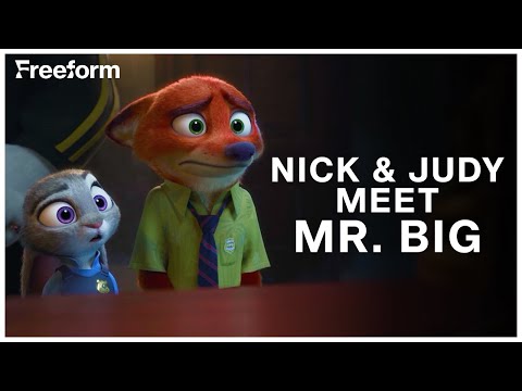 Nick and Judy Meet Mr. Big | Zootopia | Freeform