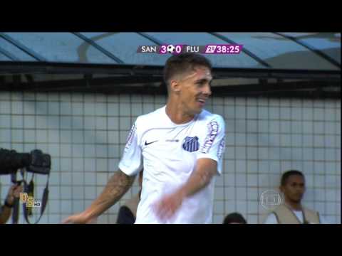 Gols Santos 3 x 1 Fluminense - Brasileirão 2015
