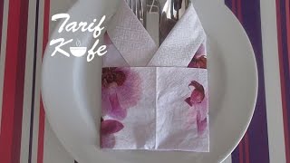 Kimono Şeklinde Peçete Katlama