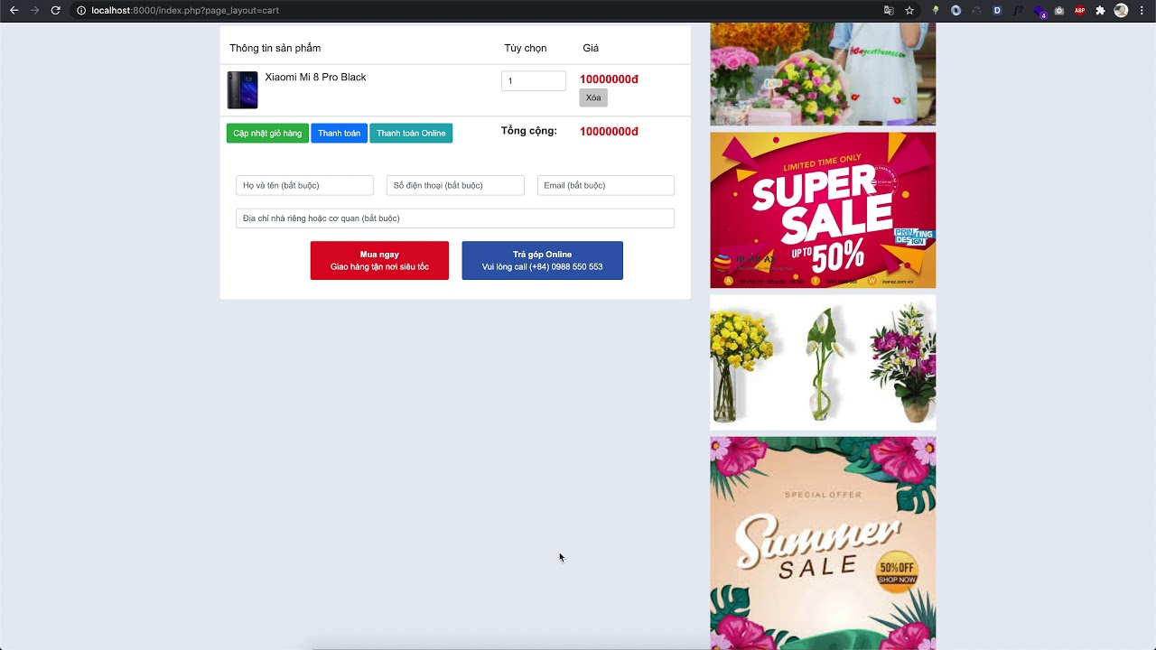 Review đồ án - Website bán hoa