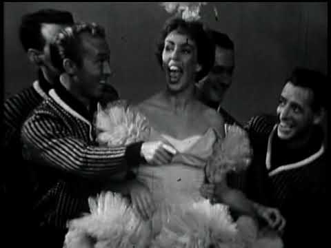 Carol Burnett and Dottie McCusker ice skating on The Chevy Show - TV Show Sept 1958