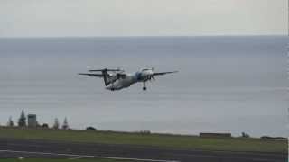 preview picture of video 'Bombardier Q400 Sata Açores takeoff Ponta delgada. Full-HD'