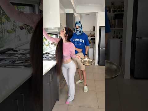 He blamed the CAT 😭🤣 #youtubeshorts #funny #couple