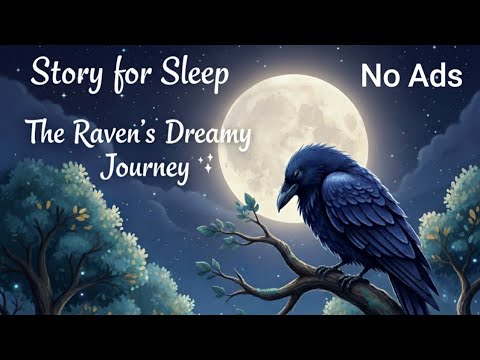 "No ads" Sleep Story for Adults & Kids: The Raven's Dreamy Journey | Relax & Fall Asleep Fast