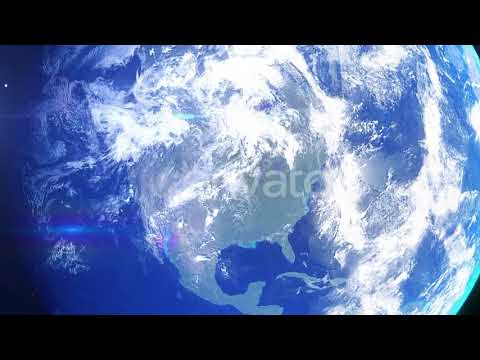 Realistic Earth Zoom Central United States | Motion Graphics - Envato elements