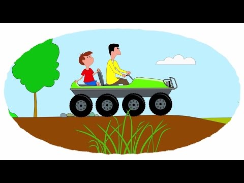 Das Zeichentrick-Malbuch. Farben lernen – Zeichentrick über Fahrzeuge - Geländewagen - Teil 1