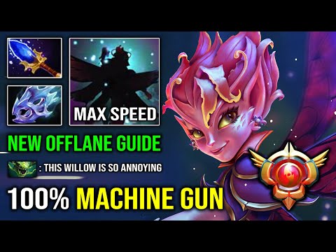 DON'T Mess with this Dark Willow Spammer - LEVEL 30 Master Aghs Shadow Realm Machine Gun Dota 2