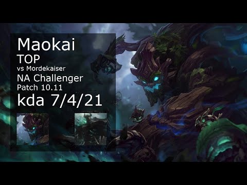 Maokai vs Mordekaiser Top - NA Challenger 7/4/21 Patch 10.11 Gameplay