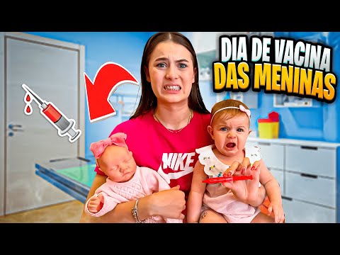 DIA DE VACINA DAS MENINAS | VACINAMOS A BEBÊ REBORN | Juliadantt 