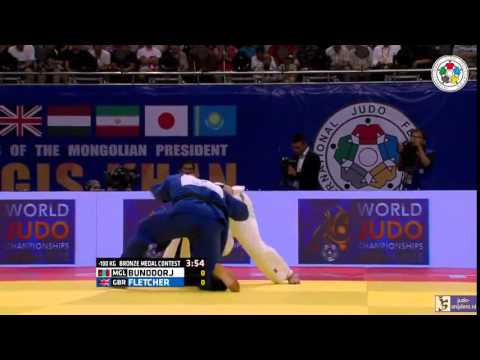 Judo 2015 Grand Prix Ulaanbaatar: Bunddorj (MGL) - Fletcher (GBR) [-100kg] bronze