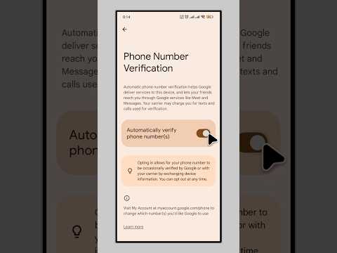 Google automatically verify phone number | #smartphone #shorts #settings #shortsvideo