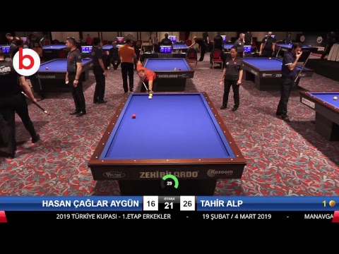 HASAN ÇAĞLAR AYGÜN & TAHİR ALP Bilardo Maçı - 2019 TÜRKİYE KUPASI 1. ETAP ERKEKLER-2.TUR