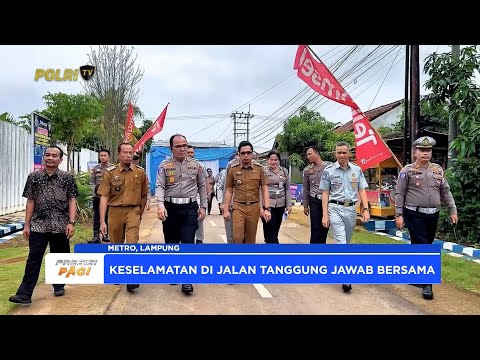 KORLANTAS POLRI DAN POLRES METRO LAMPUNG LAKUKAN PENILAIAN KAMPUNG LALU LINTAS