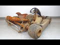 Restaurierung Eines Verlassenen Go Karts Abgeschlossen