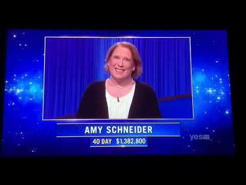 Jeopardy, intro - Amy Schneider DAY 41 (1/26/22)