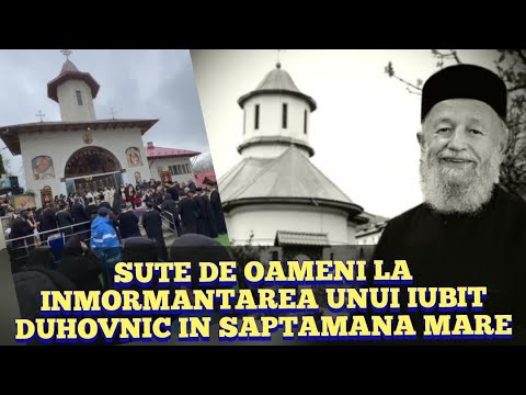 Sute de oameni si zeci de preoti la inmormantarea dihovnicului iubit Nicodim Dimulescu