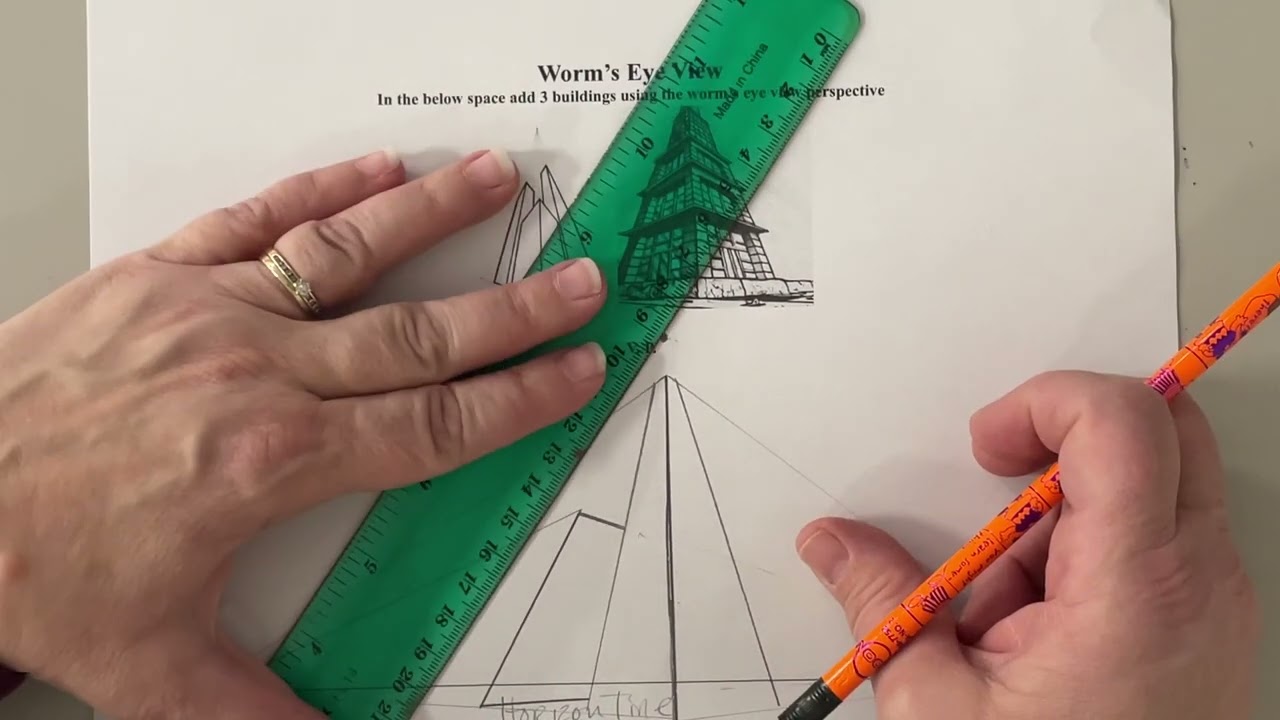 Worm’s eye view 3 point perspective (D2)