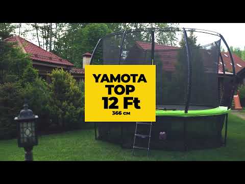 Батут Yamota TOP 366см (12ft) с баскетбольным набором - Видео 1