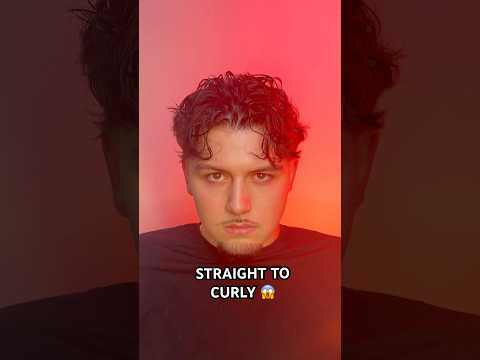 Straight to Curly #barber #perm #glowup #haircut