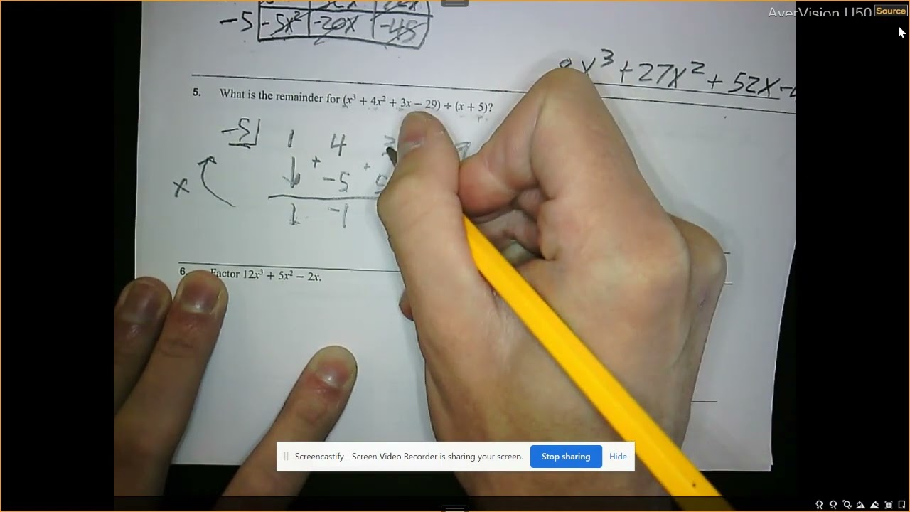 Algebra 2 Module 4 Review Tutorial Video