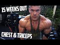 FULL CHEST WORKOUT | 15 WEEKS OUT: FULL MACROS REVEALED