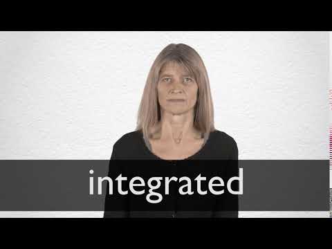 Part of a video titled How to pronounce INTEGRATED in British English - YouTube